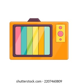 Vektorvintage-Symbol einzeln auf weißem Hintergrund. Flaches Bild der 90er