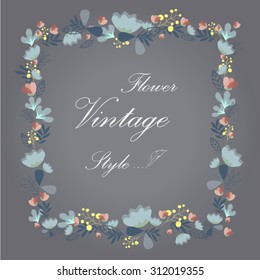 Vector vintage illustration.