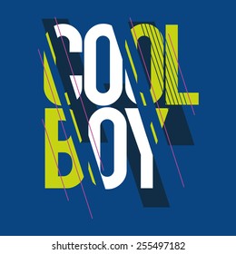 vector Vintage illustration for design t-shirts for cool boy, a call to action via print