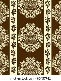 vector vintage illustration with floral elements