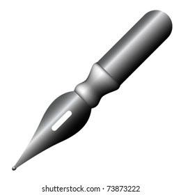 vector vintage ink pen nib