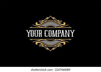 Vector Vintage Insignia Gold Elements