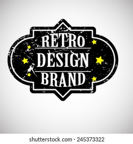 Vector Vintage Insignias . Grunge Background.