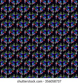 Vector vintage inspired seamless floral pattern