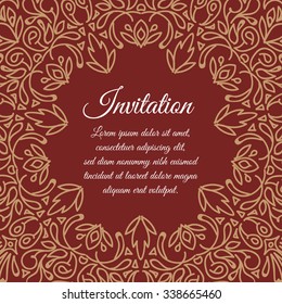 Vector vintage invitation card template