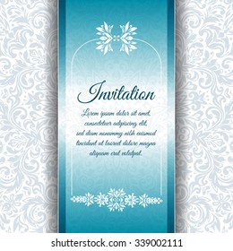 Vector vintage invitation card template