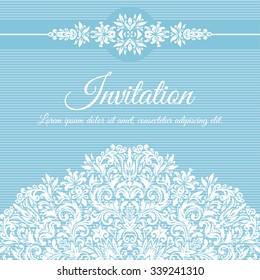 Vector vintage invitation card template