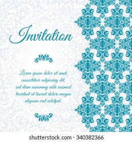 Vector vintage invitation card template