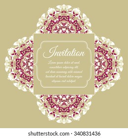 Vector vintage invitation card template