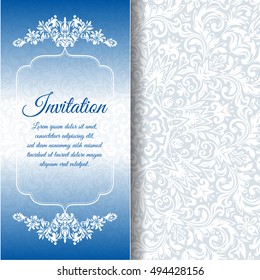 Vector vintage invitation card template