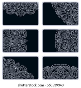 Vector vintage invitation cards with space for text.