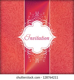 Vector vintage invitation luxury card design.