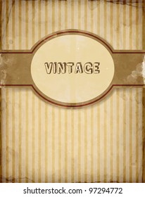 Vector vintage invitation with place for text. Label on the old paper