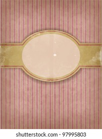 Vector vintage invitation with place for text. Label on the old paper