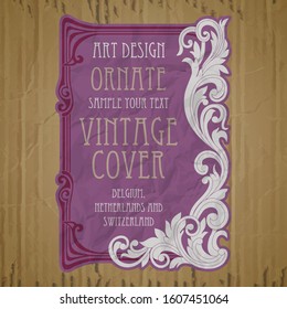 vector vintage items: label Art Nouveau	
