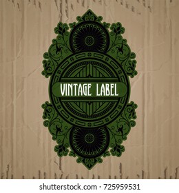 vector vintage items: label Art Nouveau