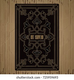vector vintage items: label Art Nouveau
