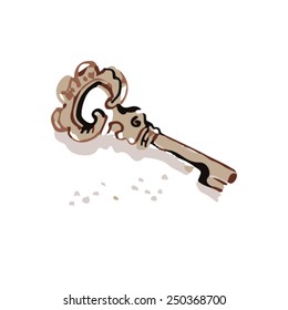 Vector. Vintage key. Sketch