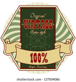 Vector vintage label