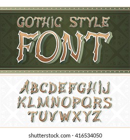 Vector vintage label font.  Retro label style.
