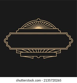 Vector vintage label and frame design element