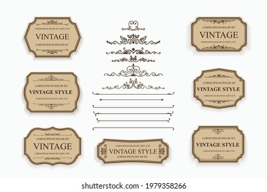 Vector Vintage Label Frame Design Element Stock Vector (royalty Free 