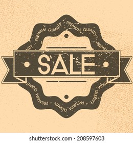 Vector Vintage Label Isolated On White Background