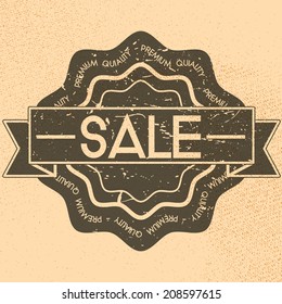 Vector Vintage Label Isolated On White Background