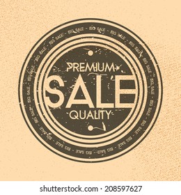Vector Vintage Label Isolated On White Background