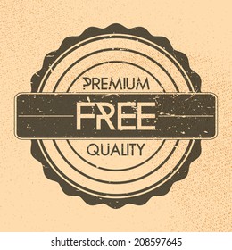 Vector Vintage Label Isolated On White Background