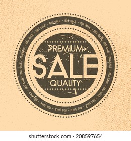 Vector Vintage Label Isolated On White Background
