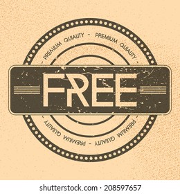Vector Vintage Label Isolated On White Background