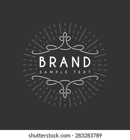 Vector Vintage Label, Logotype, Insignia, Badge for Your Business