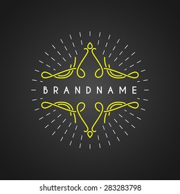 Vector Vintage Label, Logotype, Insignia, Badge for Your Business