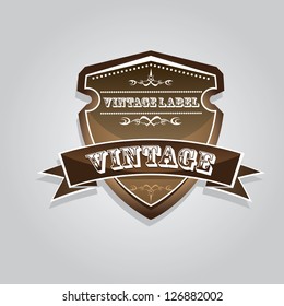 vector vintage label retro style. royal luxury icon.