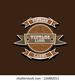vector vintage label retro style. royal luxury icon.