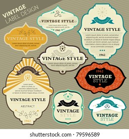 Vector vintage label set