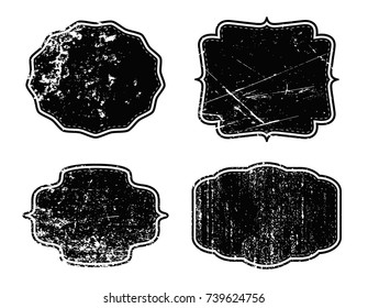 Vector vintage labels.Set of grunge badges.