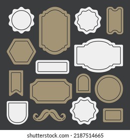 Etiquetas vectoriales. Juego de insignias vectoriales retro