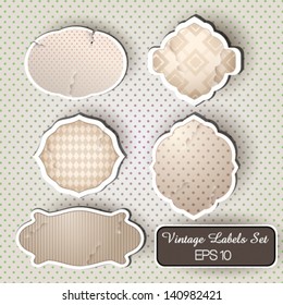 Vector Vintage Labels Set Illustration