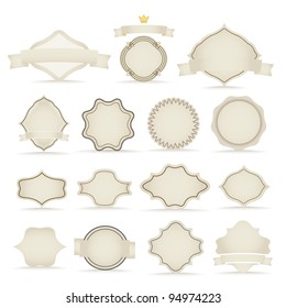 Vector vintage labels template for a text