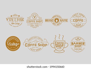 Vector vintage labels. Templates Set for banner.Set of business sign graphics and text logo designs