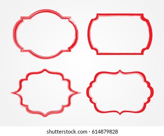 Vector vintage labels.Grunge badges and frames.