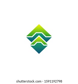 Vector vintage landscape with mountain peaks end. 