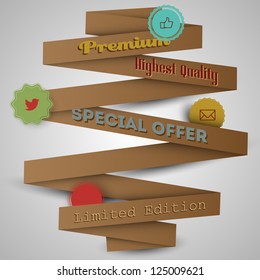 Vector vintage lane template