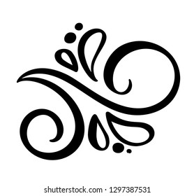 Vector vintage line elegant dividers and separators, swirls and corners decorative ornaments. Floral lines filigree design elements. Flourish curl elements for invitation or menu page illustration