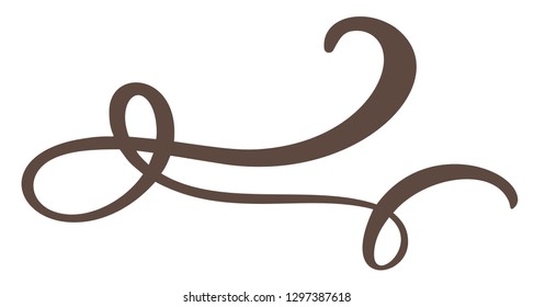 Vector vintage line elegant dividers and separators, swirls and corners decorative ornaments. Floral lines filigree design elements. Flourish curl elements for invitation or menu page illustration