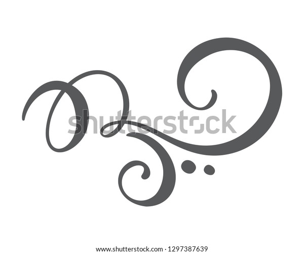 Vector Vintage Line Elegant Dividers Separators Stock Vector
