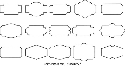 Vector Vintage Line Frame Set Isolated Stock Vector (Royalty Free ...