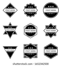 vector vintage logo with black and white and white background simple retro logo for company, brand, product, sticker, screen printing, t-shirt, restaurant logo, etc.